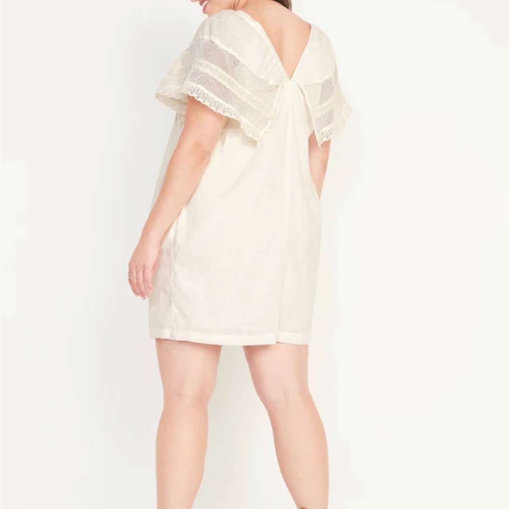 Women’s Old Navy Flutter-Sleeve Tie-Back Mini Swing Dress Size XS,S,XL,2X,4X - Picture 6 of 8